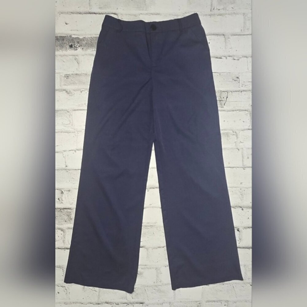 Misslook Navy Blue Wide Leg Dress Pants